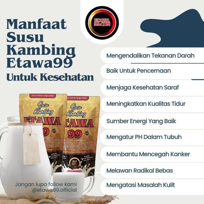 ETAWA/SUSU KAMBING  ETAWA + GULA AREN SEHAT TANPA OBAT & SUSU KAMBING ETAWA PREMIUM GOATLAK 200GR