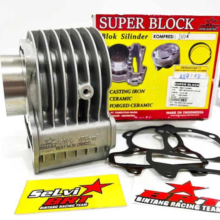 NEW BLOK BRT BEAT KARBU SCOOPY SPACY KARBURATOR 54.50 BOREUP 130cc CAST IRON
