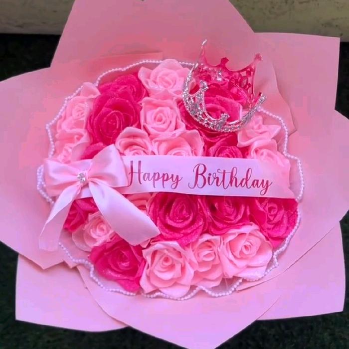 [Custom] Buket Bunga Pita Satin Cantik