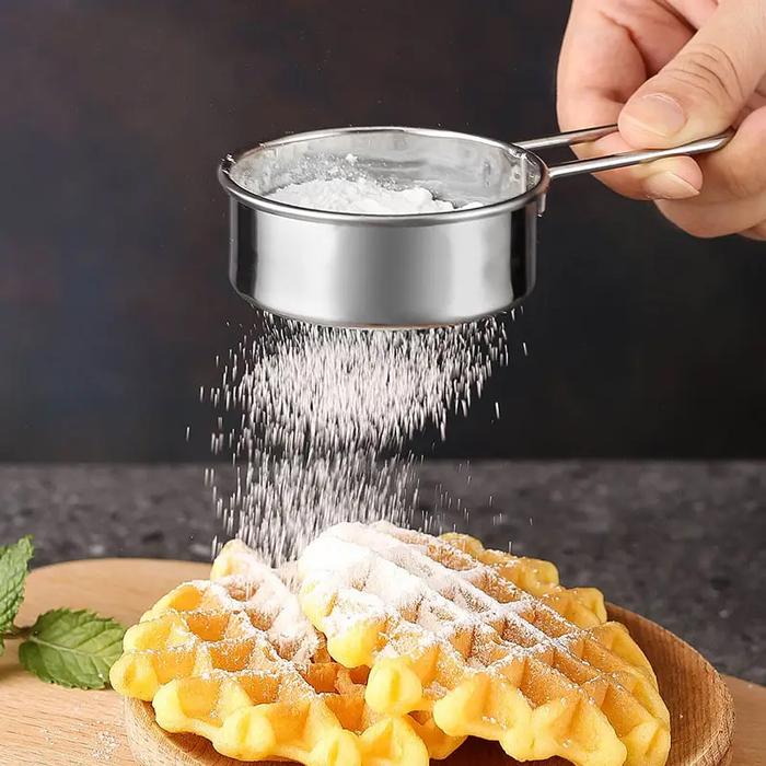 Mini Flour Sieve Stainless Steel Handheld Fine Mesh Flour Sifter Sugar Cocoa Matcha Powder Flour Col