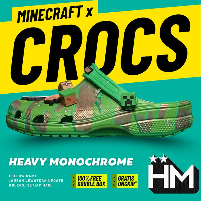 Minecraft x Crocs Classic Clog Green (Size M4-M11)