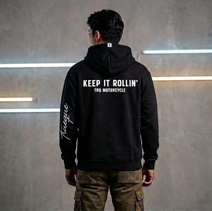 TRQ MOTORCYCLE HOODIE BLACK