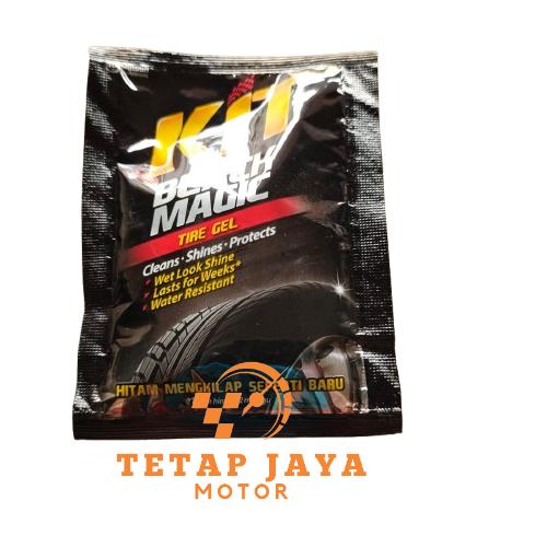KIT BLACK MAGIC BAN HITAM SACHET TIRE GEL PERAWATAN KILAP MOBIL MOTOR