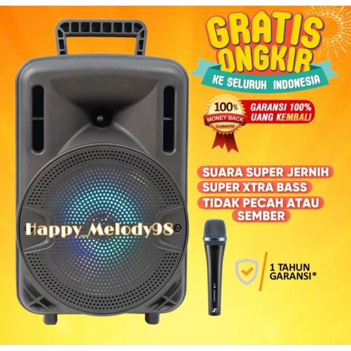 TERMURAHH SPEAKER BLUETOOTH KAROKE UKURAN JUMBO GRATIS MIC FULL BASS SALON AKTIF BESAR