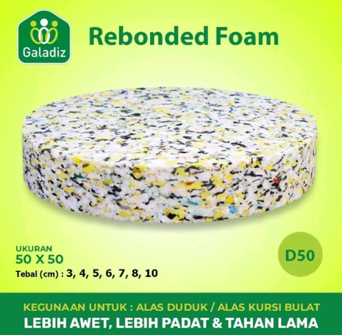 Galadiz Busa Rebonded, Bantal Duduk, Alas Kursi Bulat 50 x 50cm Murah Lantai - 50x50x3cm