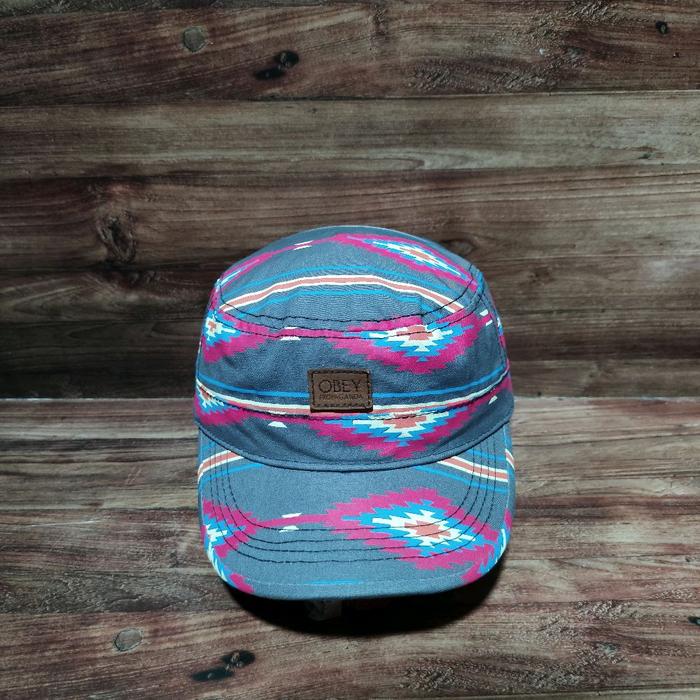 topi patrol caps obey navajo logo leather