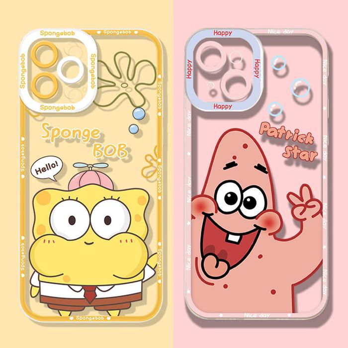 SpongeBob Patrick Star Soft Silicone Case for iPhone 14 Pro Max 13 12