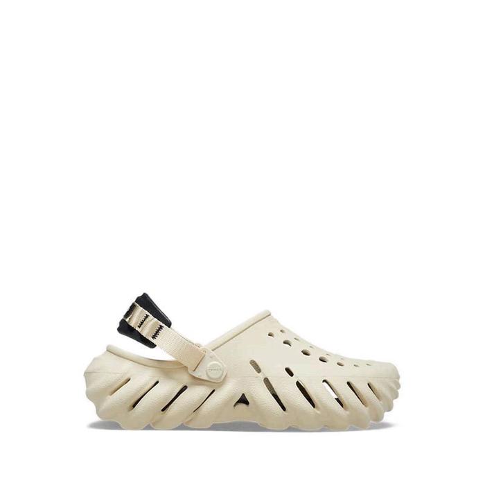 Sendal Crocs Echo Unisex Clog - Bone/Black 100% Original CCR2079372YJ