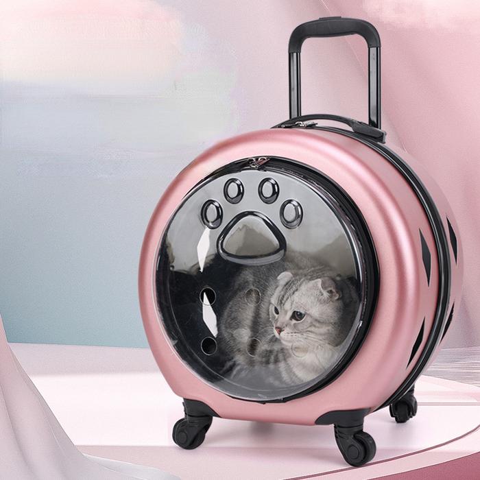 Pet Trolley Case Pet Shoulder Bag Transparent Cat Bag Air Box Dog Out