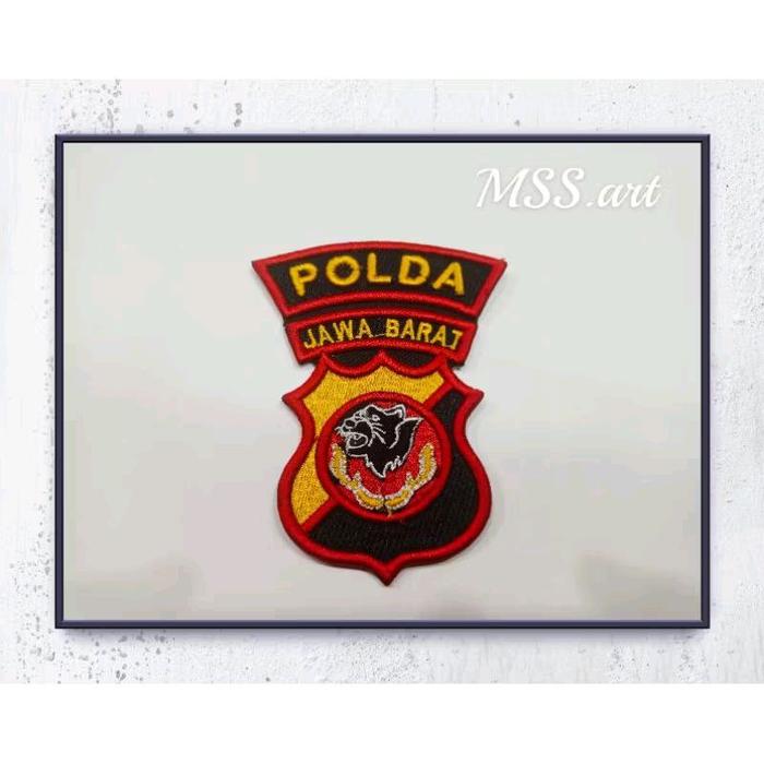 READY STOK!!BORDIR LOGO POLDA JAWA BARAT TIMBUL 3D