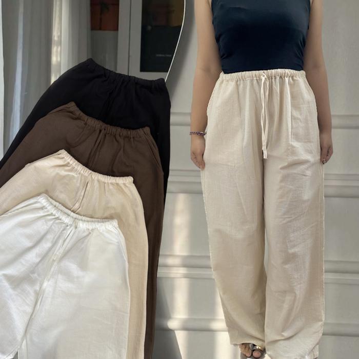 Onitacus - Yoma Linen Pants | Kulot Linen Wanita | Kulot Linen Serut