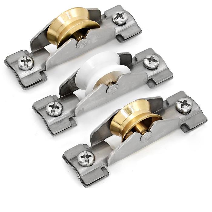 4Pcs Sliding Doors Window pulley Mute Load-bearing wheel Concave