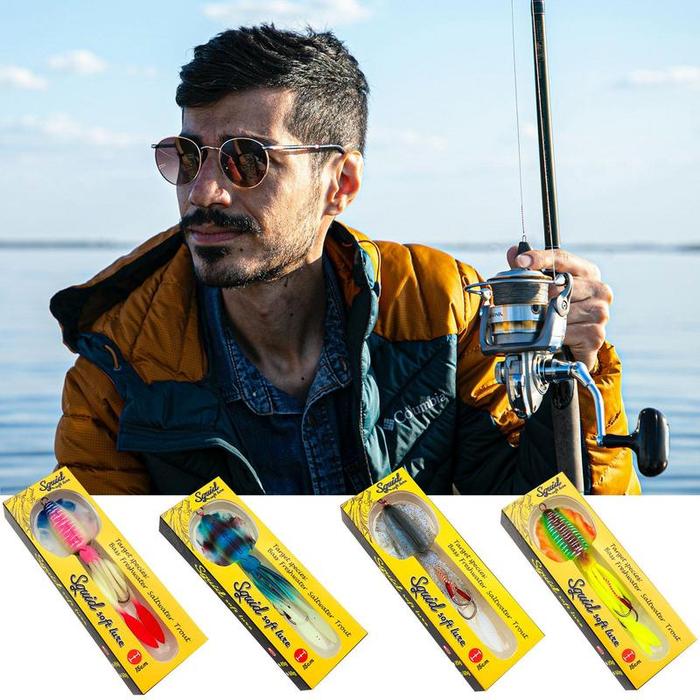Terlaris, Fishing Lure 1pcs New Octopus Skirts Soft Squid Skirts Lure