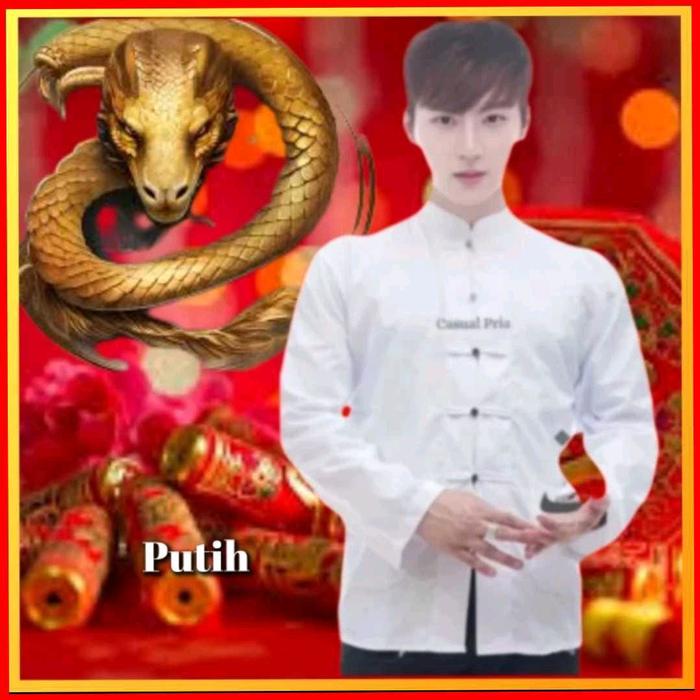 Baju Tradisional China Pria Putih