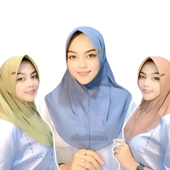 (100rb DAPAT 10 hijab )BERGO HAMIDAH LABEL BESI PREMIUM By ShenaHijab Hijab Santai Size S Muslim Nya