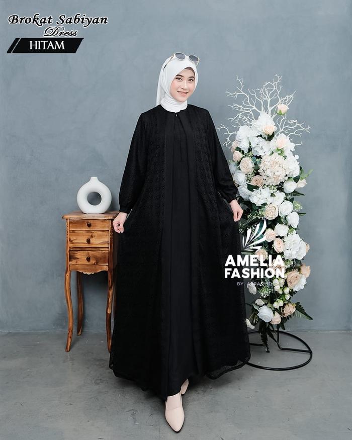 SABYAN/SABIYAN DRESS BRUKAT ORI AMELIA, GAMIS SYARI, GAMIS BRUKAT