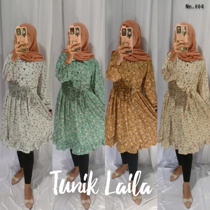 Tunik Voxy Bunga Belt Rempel Bawah