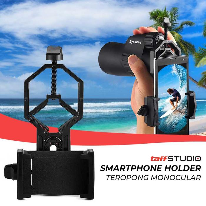 MalakuMall | Holder Smartphone Teropong | Binocular Monocular Mount | Dudukan HP Optik