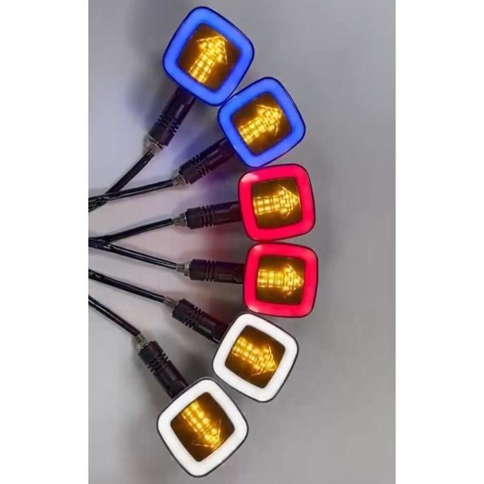Lampu Sen X-Case Model Senja Kotak Big+ Sein Kuning D529 Panah Sein Kotak Panah Universal Semua Mot