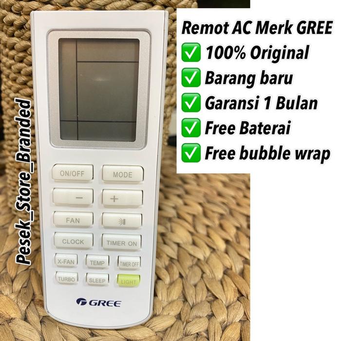 Remot Ac Merk Gree Gwcmoo3 Baru & Garansi Original 100% , Bisa Digunakan Untuk Semua Ac Gree ,Barang