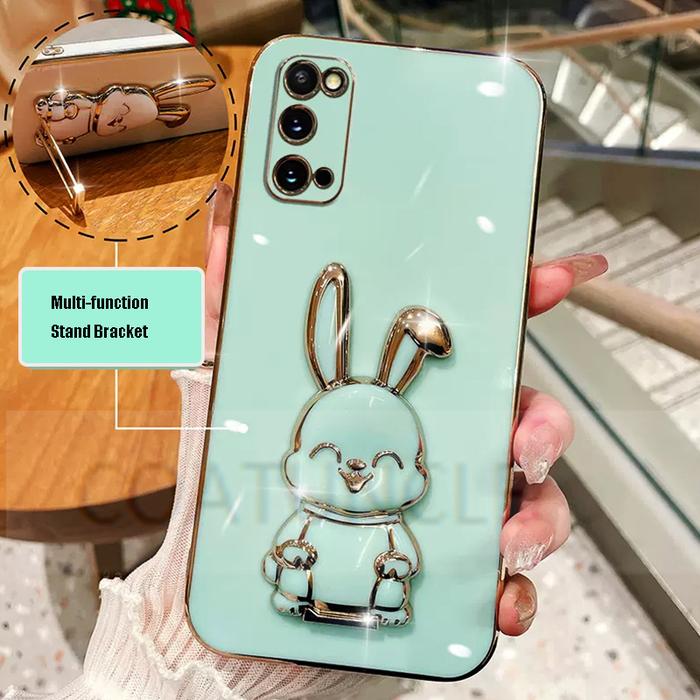 Rabbit Bracket Plating Phone Holder Case For Xiaomi Redmi K60 K20 K30