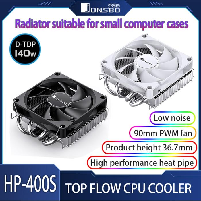 Jonsbo HP-400S CPU Cooler Down Pressure 4 Heatpipe Air Cooling 90mm 4Pin PWM Radiator Fan for LGA115