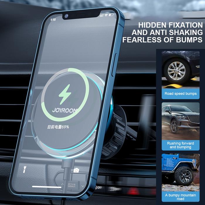 Magnetic Phone Bracket QC3.0 Wireless Car Charger Smartphone Stand