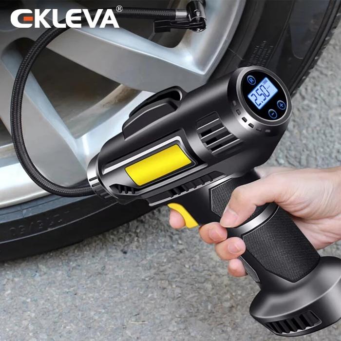 EKLEVA Pompa Ban Mobil Elektrik Portabel Digital LCD Display 120W Tire Inflator 40L/Menit