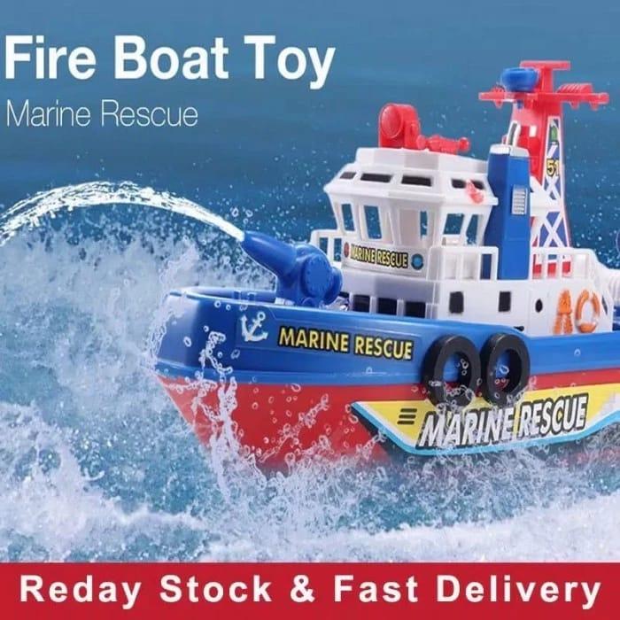 MAINAN ANAK [0619D] PERAHU KAPAL FIRE BOAT WATER JET - PERAHU JET PEMADAM KEBAKARAN