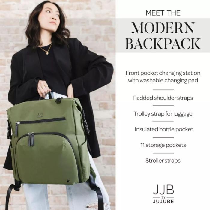 Jujube Modern Backpack Diaper Bag Tas Ransel Perlengkapan Bayi Multifungsi