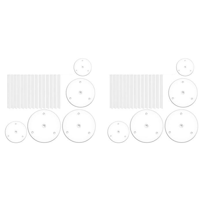 2X Cake Plate,5 Cake Stand, Cake Base (9/12/16/20/20 Cm) With 15