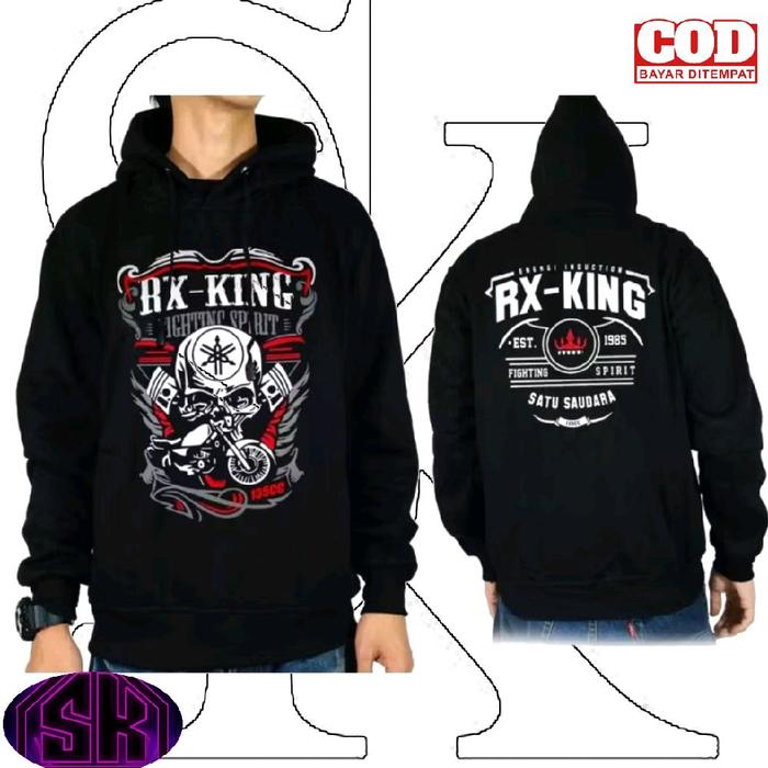 HOODIE JAKET YAMAHA  RX KING FIGHTING SPIRIT TERBARU SWEATER RX KING 135CC DISTRO ORIGINAL [BAHAN BE