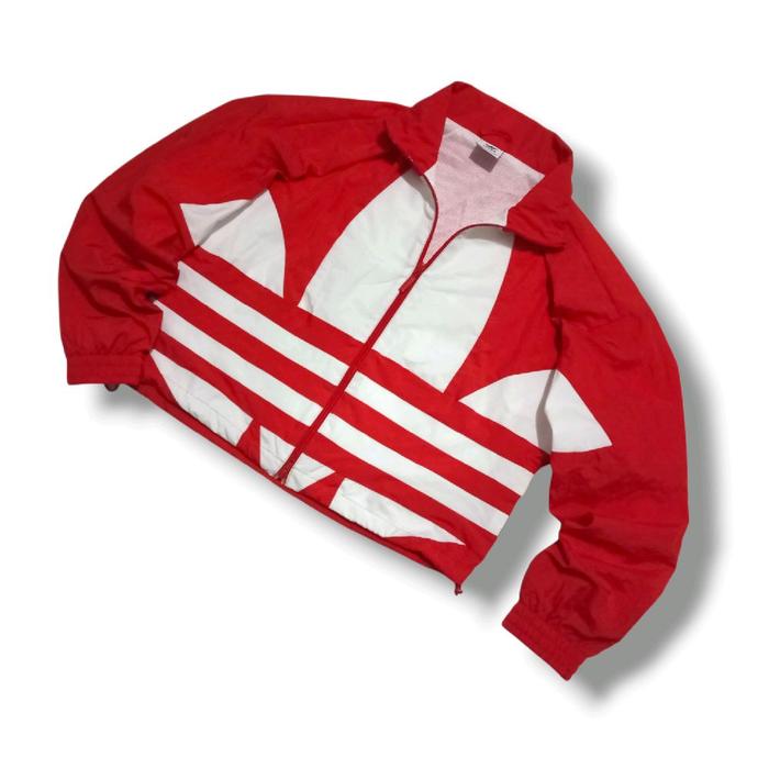 Adidas Originals Big Logo windbreaker crop Wanita