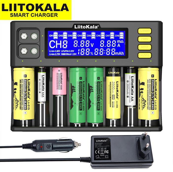 LiitoKala Lii-202 Lii-402 Lii-PD4 Lii-500 Lii-S8 Battery Charger
