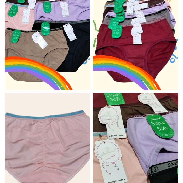 JIASHINI (6PCS) CELANA DALAM WANITA JIASHINI 3388 /CD WANITA JIASHINI LEMBUT HALUS BERKUALITAS