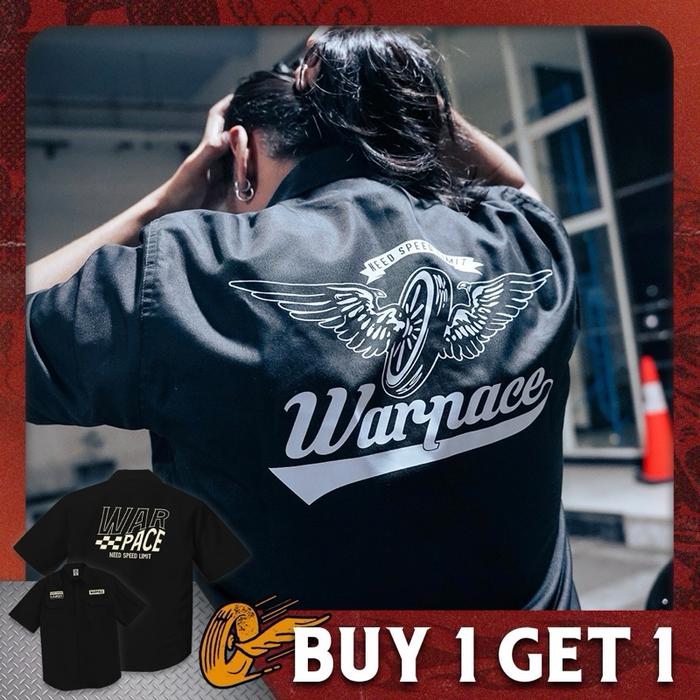 [PROMO BUY 1 GET 1]  Warpace Flying Wheels Workshirt Black