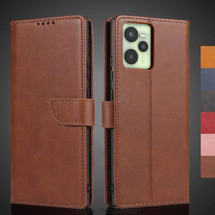 Realme C35 Case Wallet Flip Cover Leather Case for OPPO Realme C35 Pu