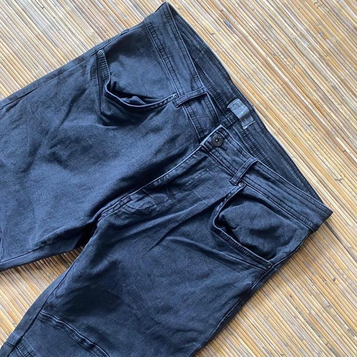 Zara Man Celana Panjang Jeans Denim Pants Hitam Black Wash Washed Second