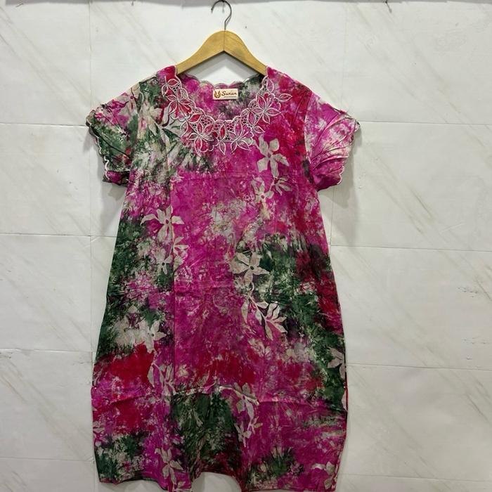 Daster Klok Batik Sunan ori Bordir ( motif kcp ), Ukuran Standart dewasa