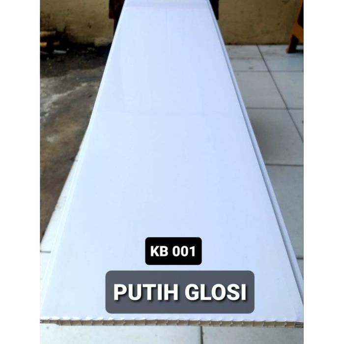 Plafon Pvc Minimalis 8mm Motif - Putih Glosy KL18