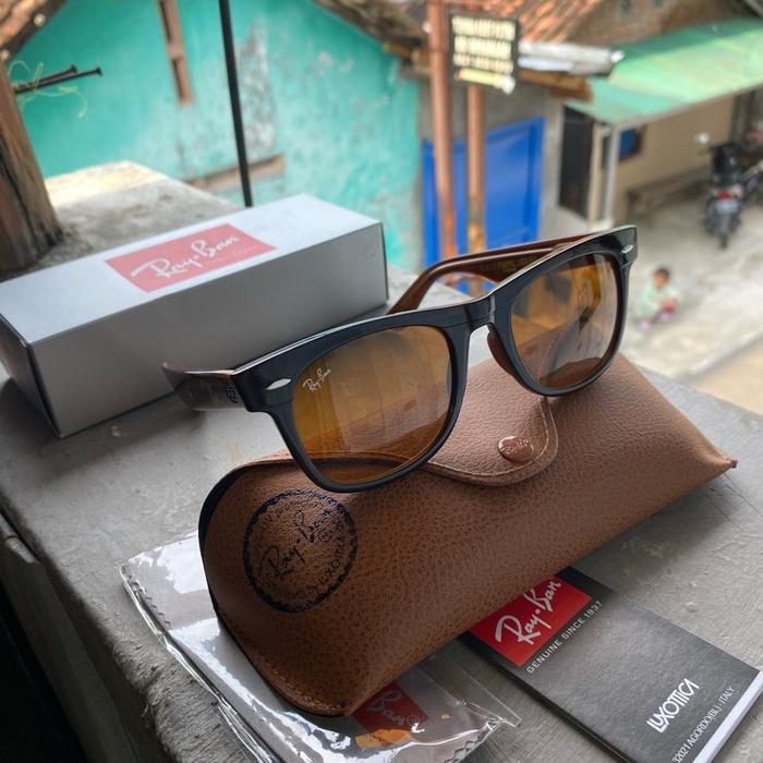 kacamata rayban wayfarer olympic series usa sz 50 coklat