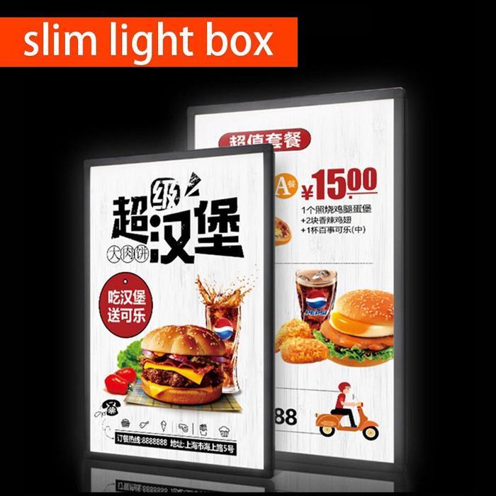 TERBARU Slimlite Magnetic Light Pro 40x60cm-60x90cm - Slim Light Box LED Neon Box // MENU BOARD // L