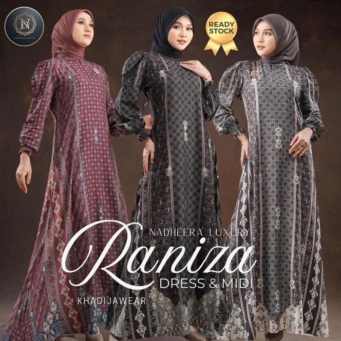 PROMO (EDISI TERBATAS) [BISA COD] RANIZA DRESS NADHEERA LUXURY GAMIS RAYON PREMIUM MOTIF BATIK TERBA