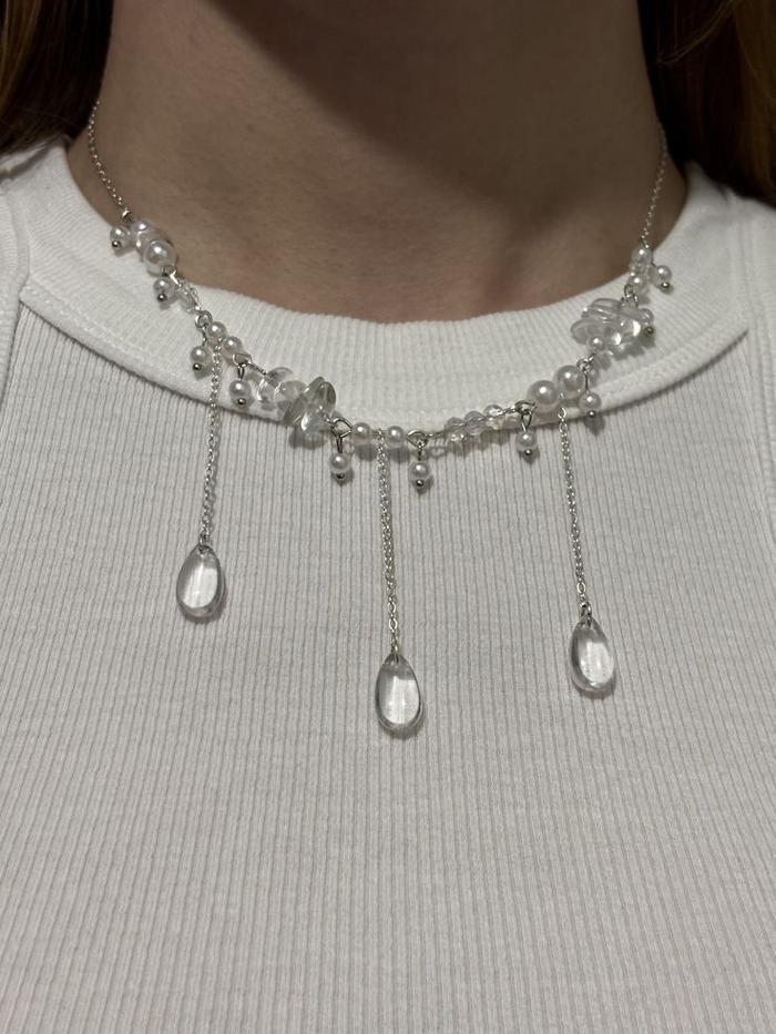 water bead tassel necklace