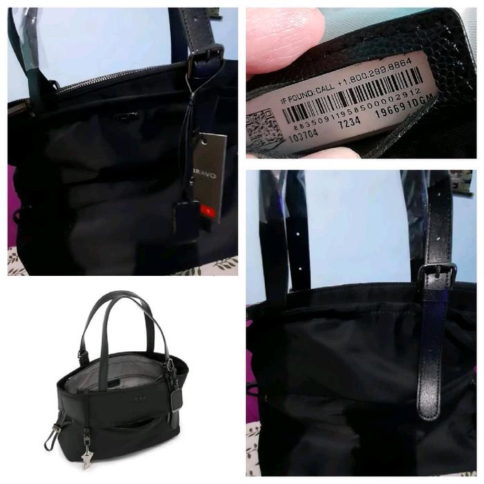 Tumi Tote Bag Wanita Hitam Original 100% dengan Desain Elegan Fungsional Resleting YKK dan Paper Bag