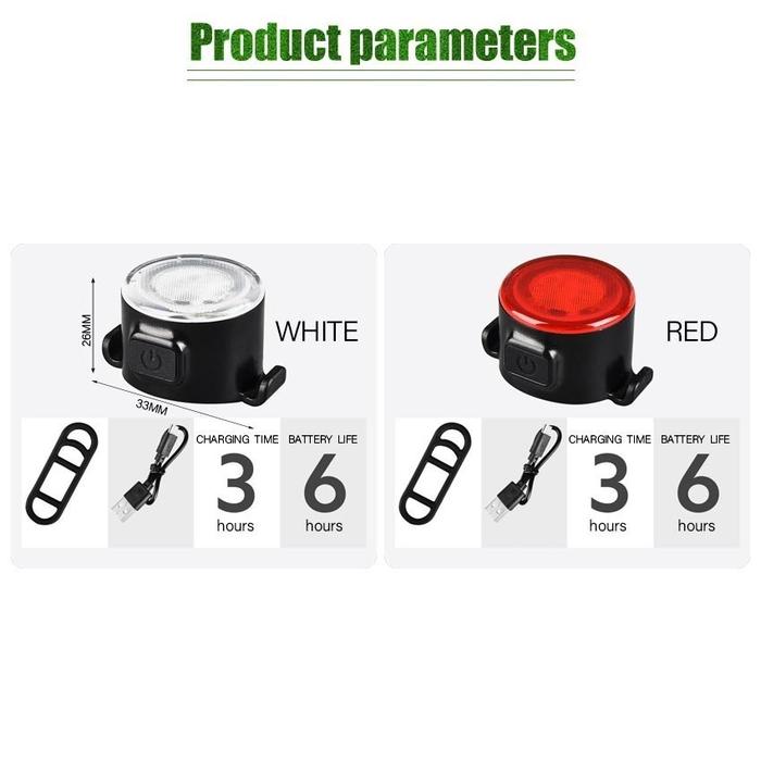 Lampu Sepeda Strobo Led Belakang/Depan USB Waterproof Rechargeable Sepeda Brake Sensor Light / Lampu