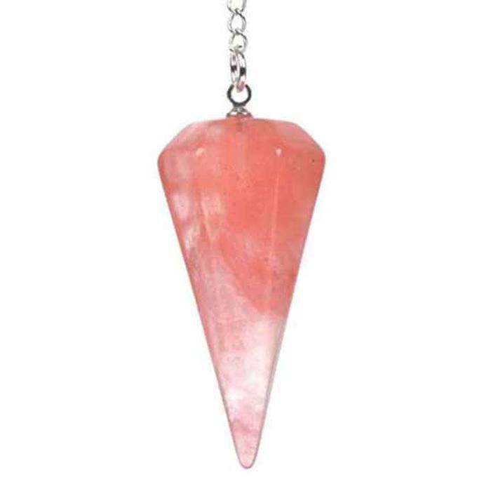 Natural Healing Crystal Quartz Hexagon Pyramid Reiki Pendulum Pendant Divination Dowsing Chakra Ston