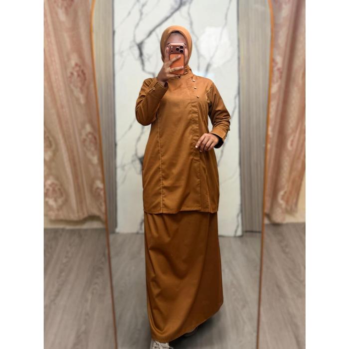 MCL label - SET ROK Baju Pdh Wanita Seragam Dinas Pemda PNS Tunik Kekinian Busui Friendly| wudhu fr