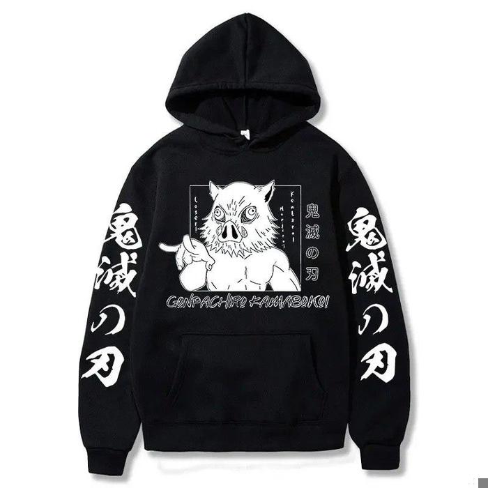 Inosuke hashabira - jaket Hoodie demon slayer anime inosuke anime