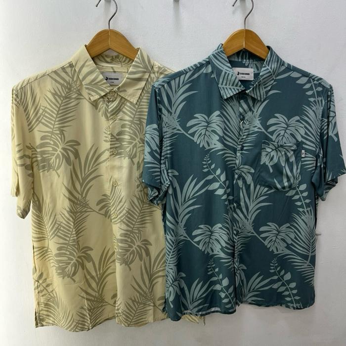3second kemeja pria warna kuning dan biru regular fit rayon s0206 dan s0106